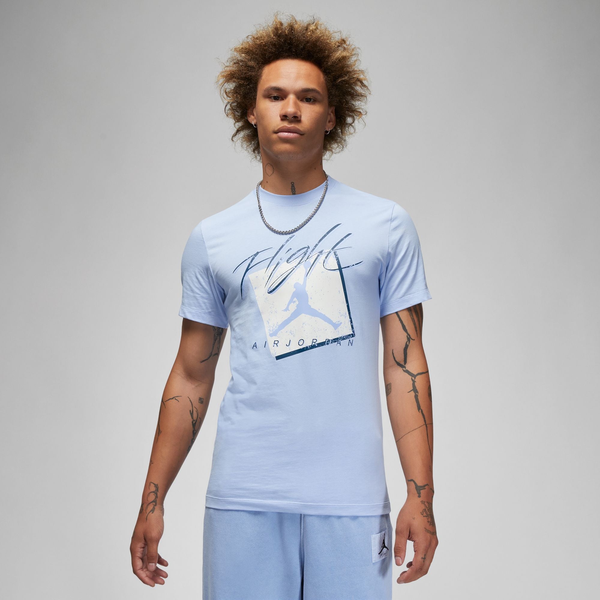 Blue and white jordan shirts sale