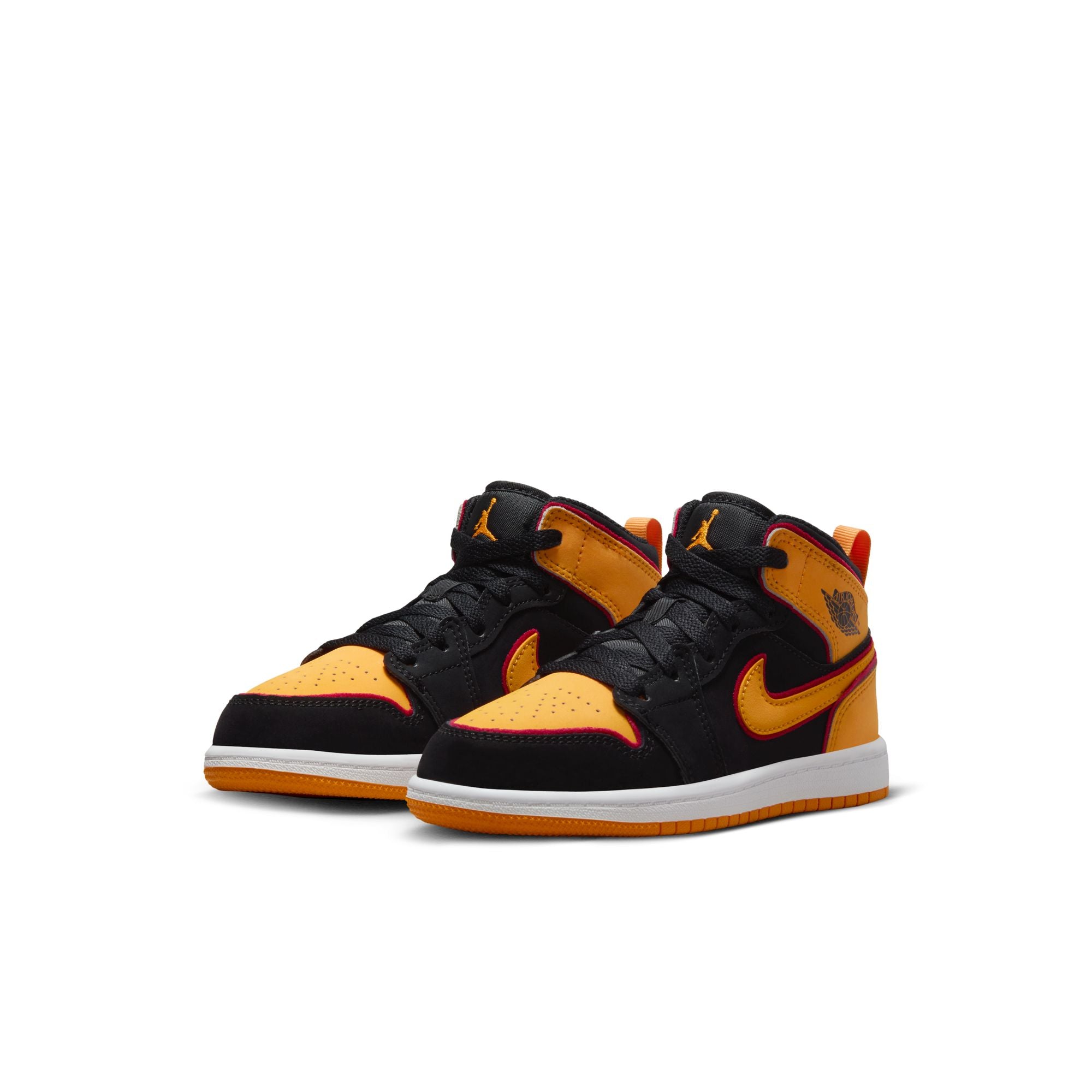 Nike Air Jordan 1 Mid sneakers in orange and black