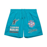 Mitchell & Ness Florida Marlins Retro Multi Hit Nylon Miami Shorts