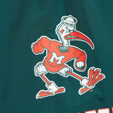 Mitchell & Ness University of Miami Hurricanes Multi Hit Vintage Logo UM Nylon Shorts