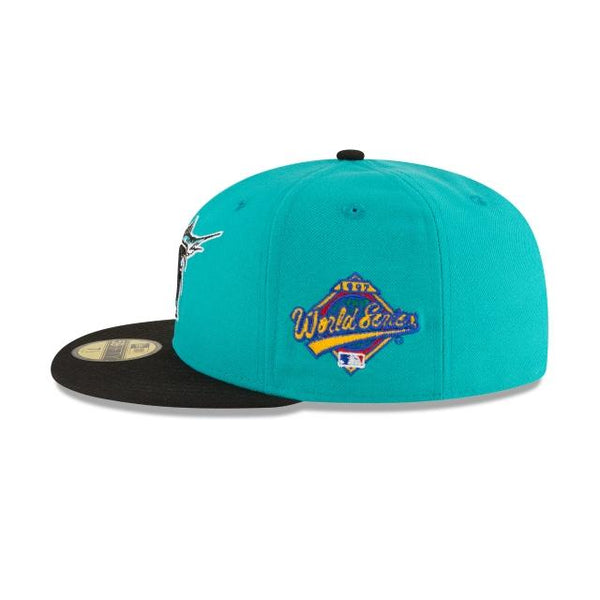 11783655] New Era Florida Marlins World Series Black Wool 59FIFTY Fit –  Lace Up NYC