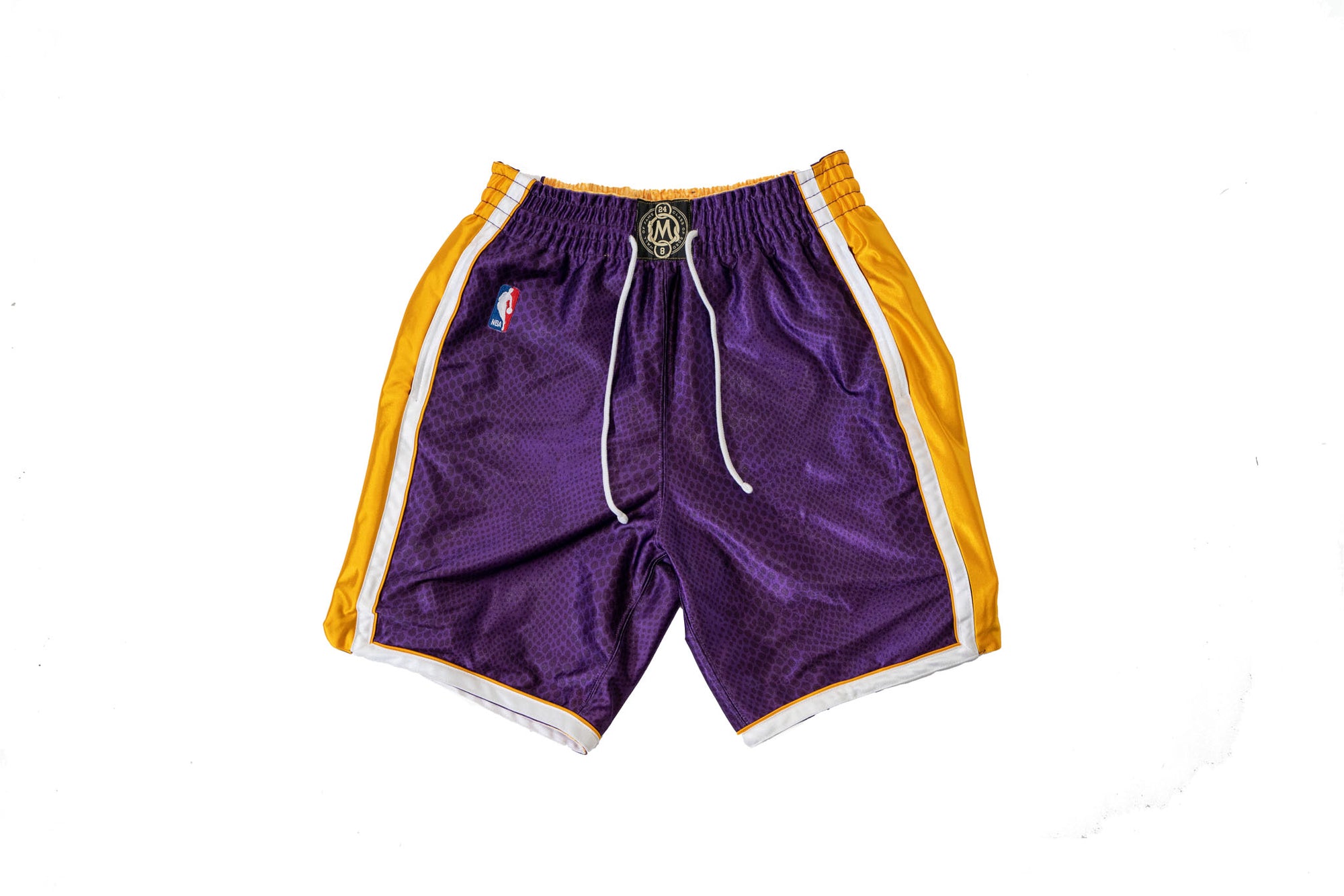 NBA LA Lakers Purple Gold White Shorts Mens Size M & S Los