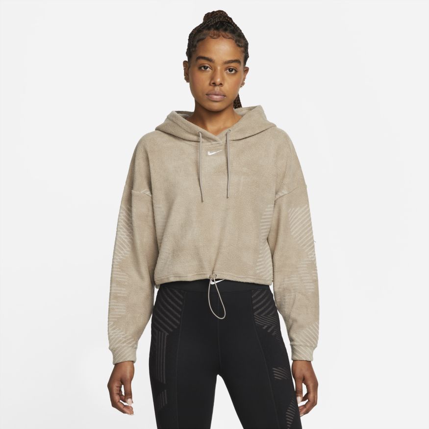 Nike women's therma cropped pullover 2024 hoodie