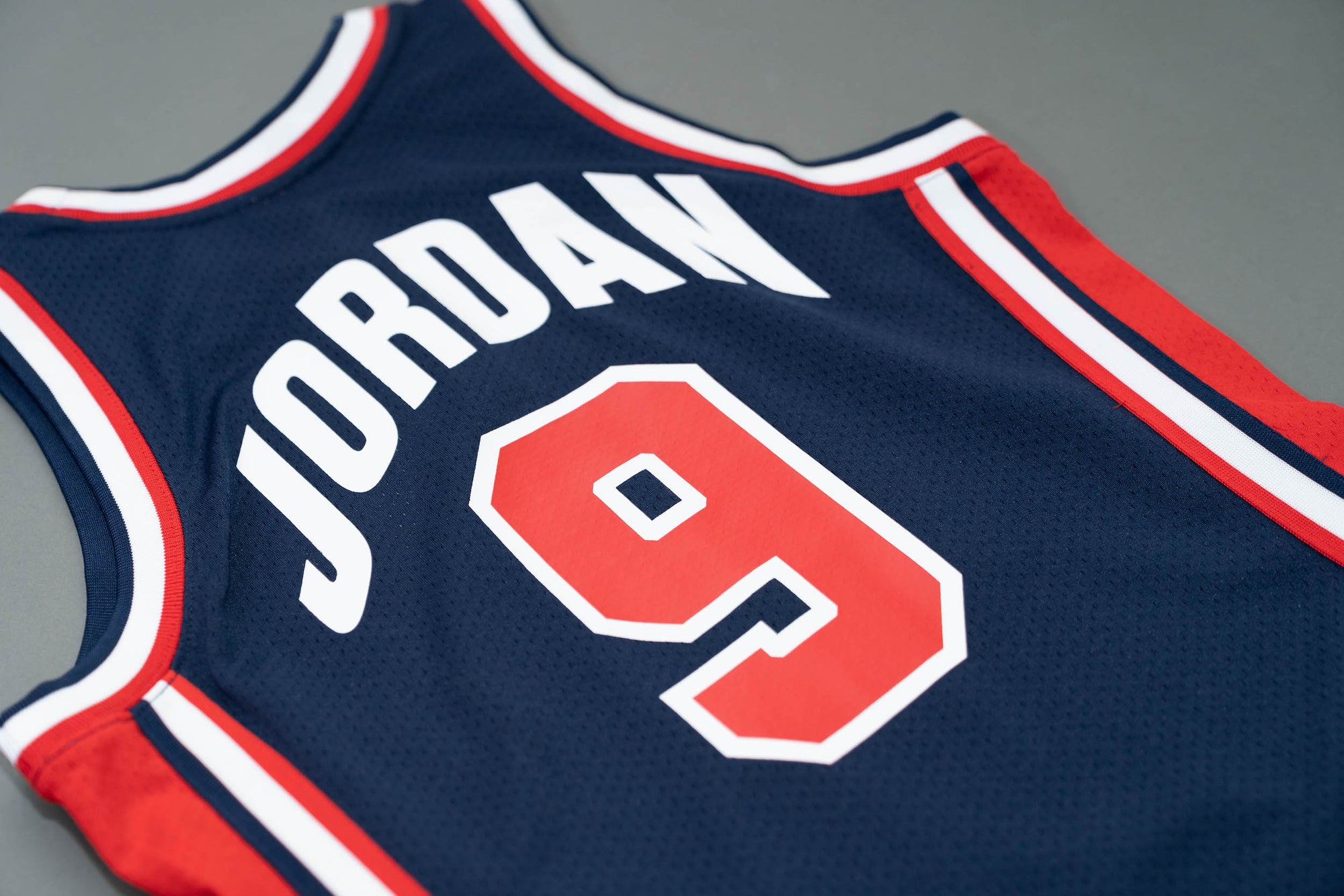 Michael Jordan 9 USA Dark Blue Basketball Jersey
